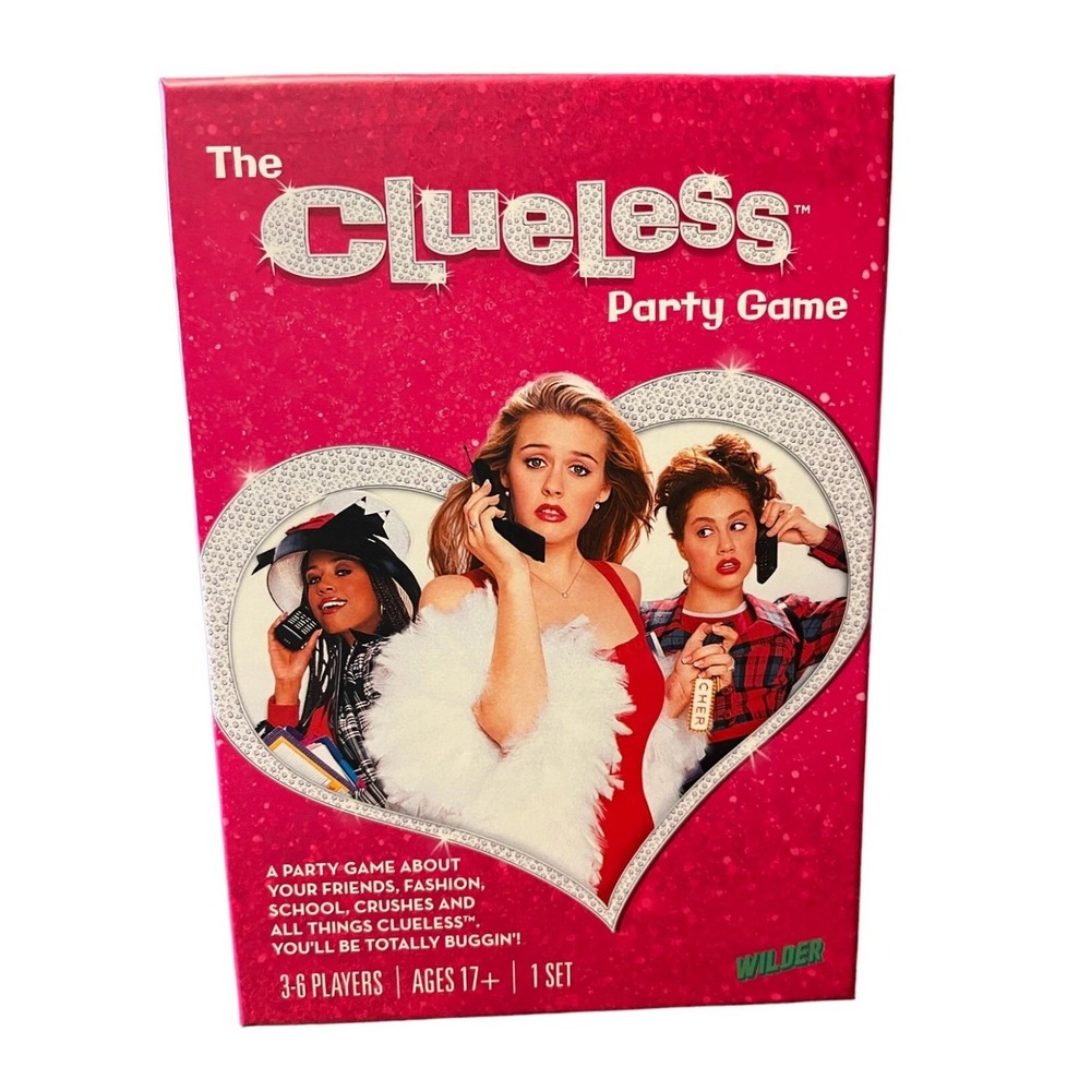 Wilder The Clueless Party Game 90s Movie Trivia Board Game Ages 17+ Pink Box